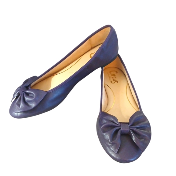 Circus by Sam Edelman Purple Bow Ballet Flats Women's size 9.5 - Picture 1 of 11